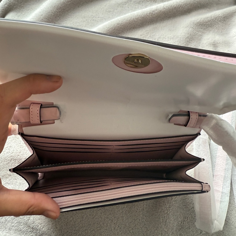 NWT Authentic Kate Spade Pink Braelynn Leather Crossbody Bag - Picture 3 of 9
